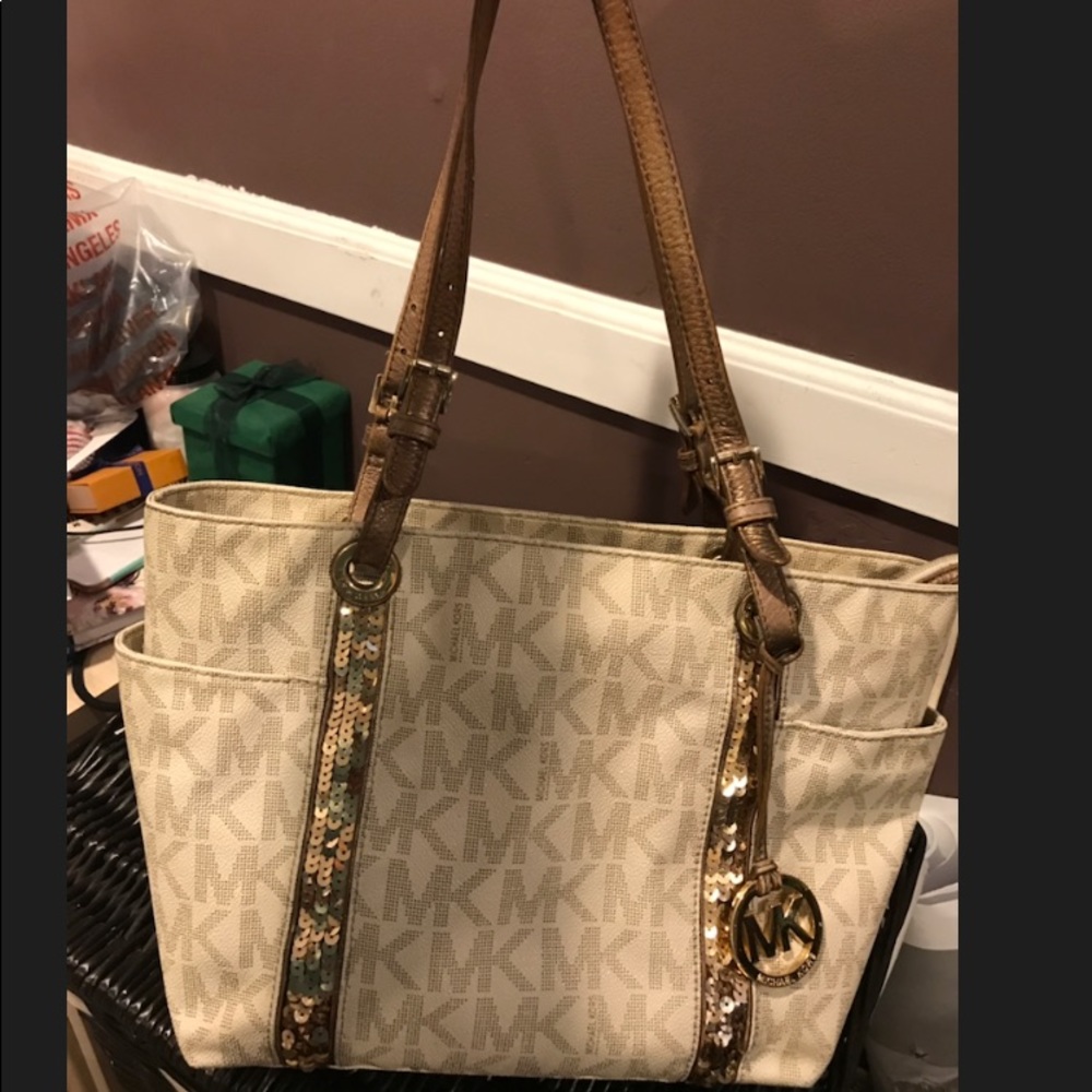 Michael Kors Unique Sequin Canvas Bag